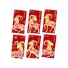 6PCS Colorful Goat Pattern 2027 Chinese New Year Red Envelopes Blessings Printing Hot Stamping Spring Festival Lucky Money Bag
