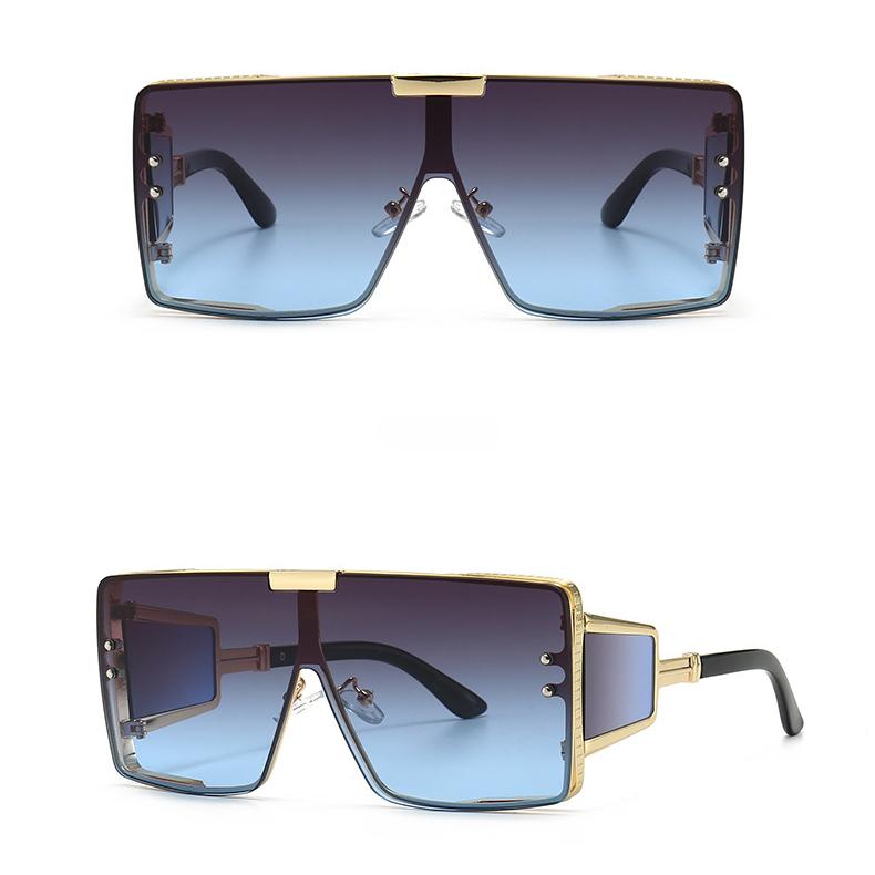 MePanda Unisex Large Square Frame Metal Outdoor Travel Fashion sunglasses,UV400