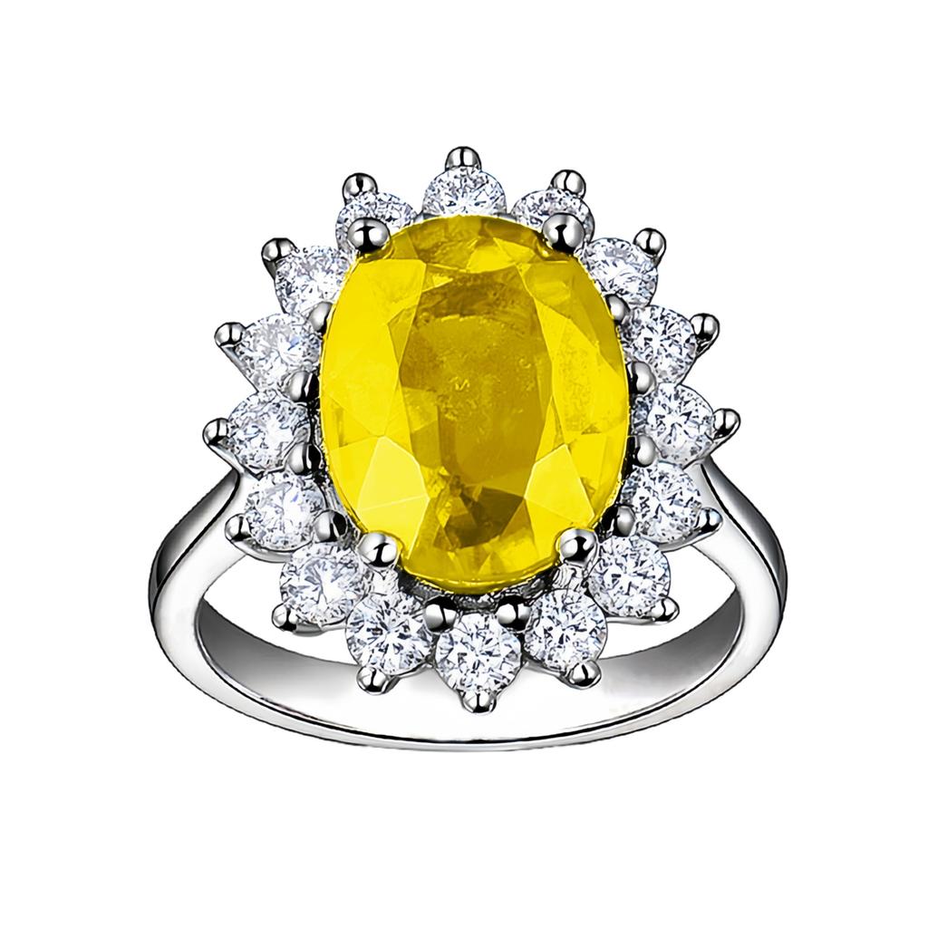 2026 Ring Opening Adjustable Inlaid Sapphire Ring Colored Gemstone Female Living Mouth Ring