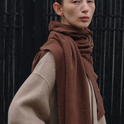RRACE Wrap Knit Scarf_Brown