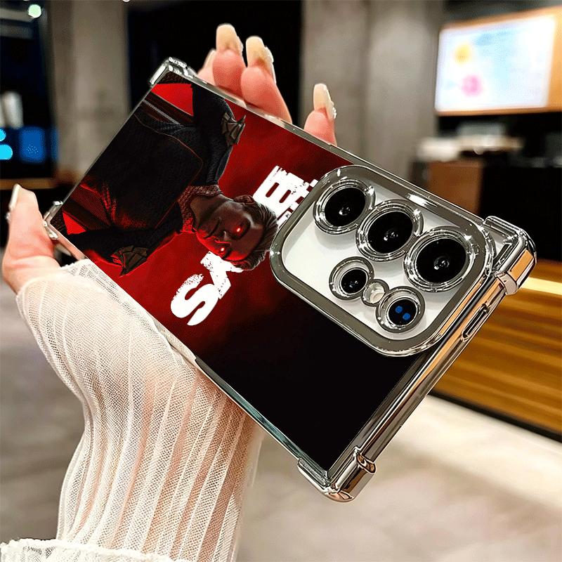 The Boys H-Homelander Plating Phone Case For Samsung Galaxy S24 S25 FE S26 Edge S23 Ultra S22 S21 Plus S20 Anti-Fall Airabag Cov