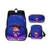 Abby Hatcher Runde Fronttasche Rucksack Federmäppchen Umhängetasche 3-teiliges Set Cartoon-Druck Schüler Jungen und Mädchen Schule Geburtstagsgeschenk