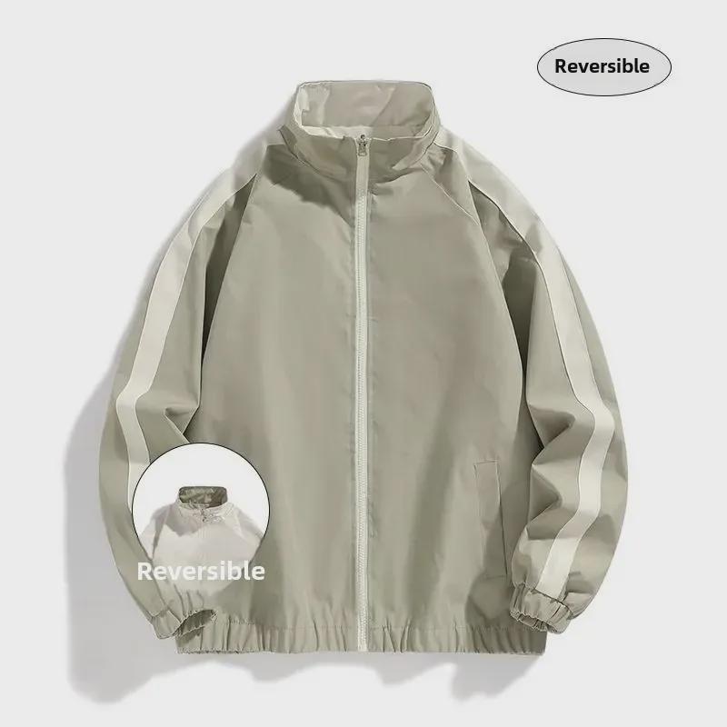 Pánská oboustranná ležérní sportovní bunda: Jaro/Podzim Korejský Styl