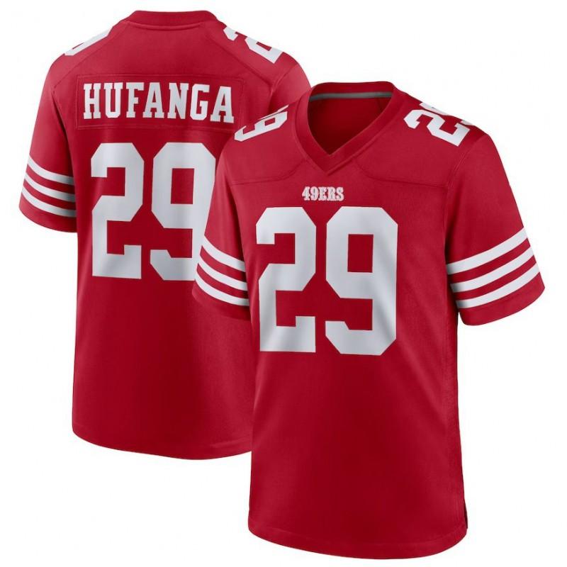 San Francisco 49ers NFL Football Jersey Mens Short Sleeve Embroidered Team Apparel White Red Black