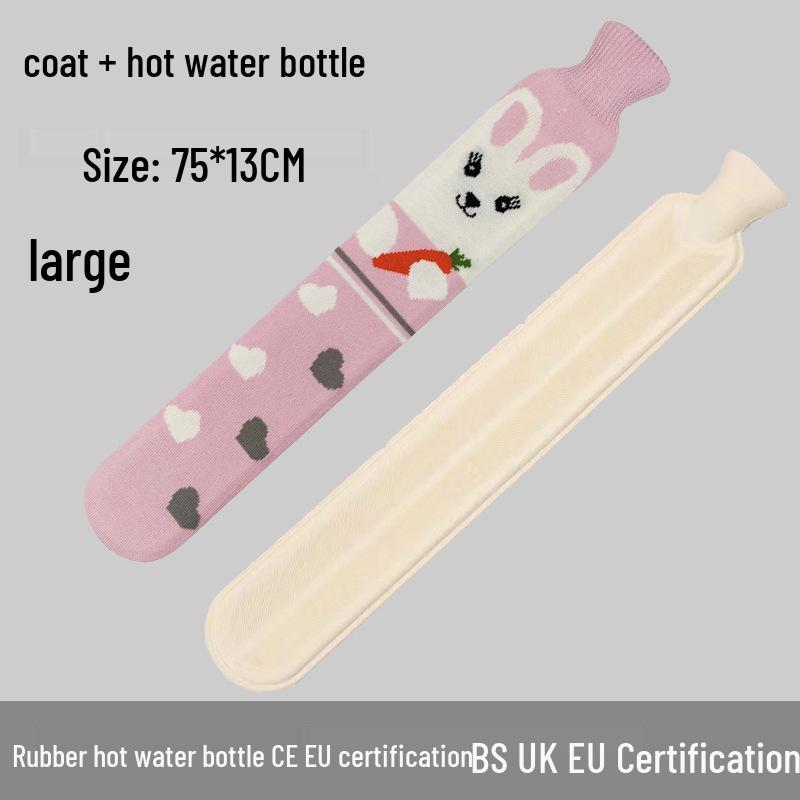 Old-Fashioned Rubber Hot Water Bottle for Stomach Warming
