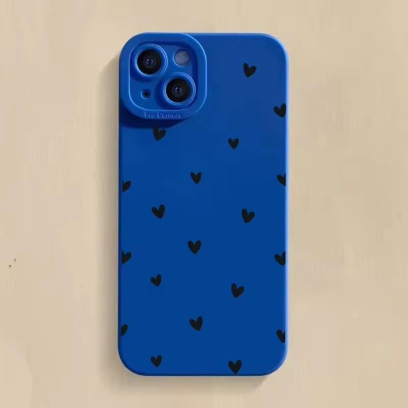 

Black Love Heart Silicone Phone Case For Samsung Galaxy S24 Ultra S25 S23 S21 FE S22 Plus A15 A55 A54 Case Samsung S21 Ultra
