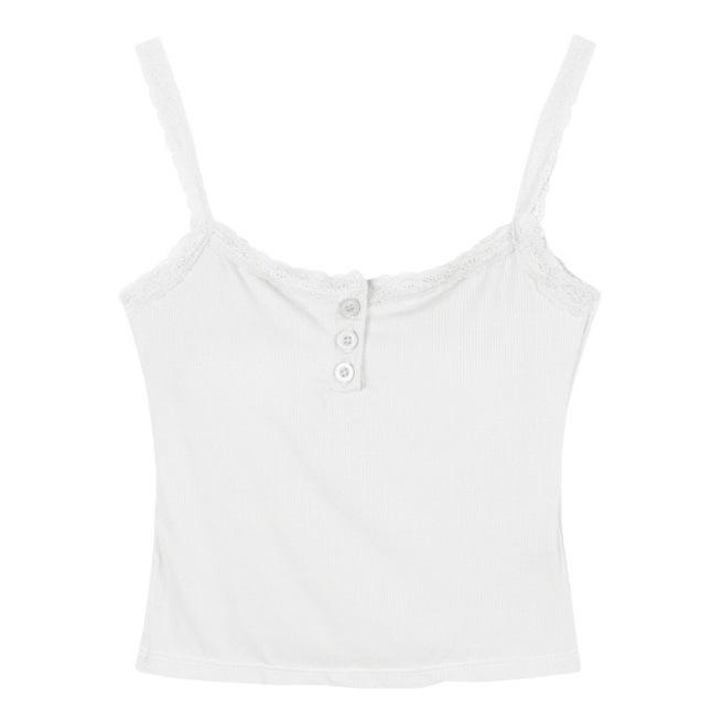 

Мереживна майка-топ для жінок - Літній сексуальний стиль гарячої дівчини з нагрудником і приталеним кроєм One Size