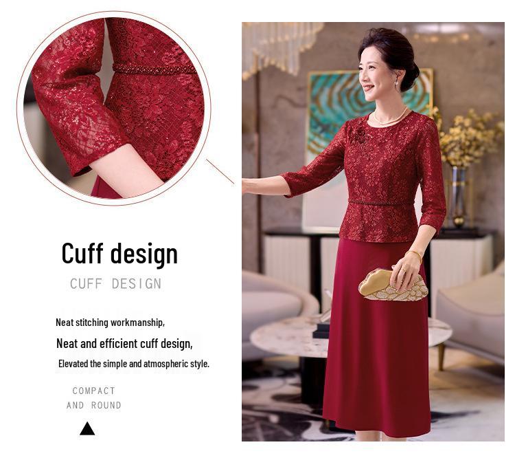 2026 Elegant High-End Qipao Skirt: Tummy-Concealing Mother of the Bride Dress