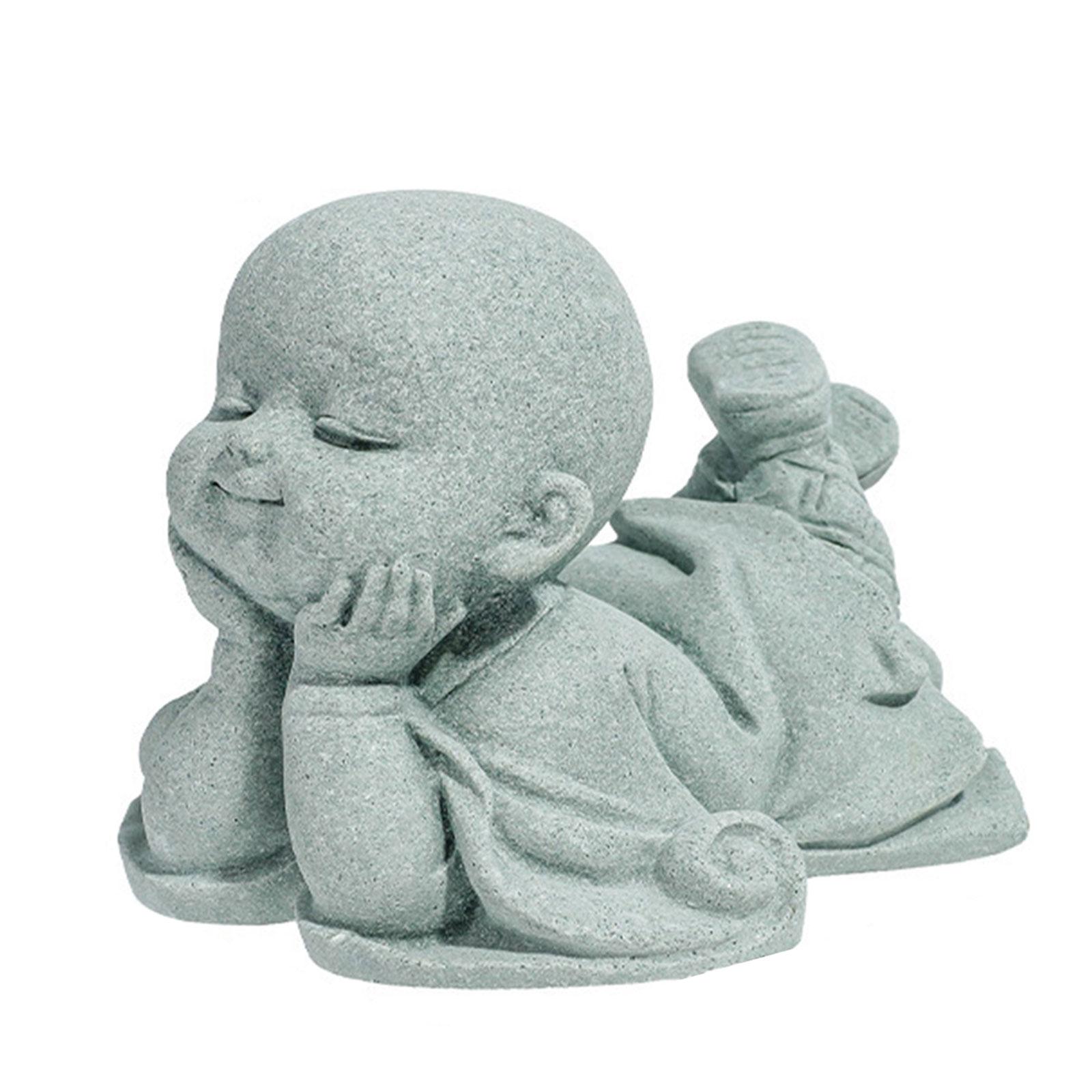 Buddhist Statue Durable Stone Carving Decorative Figurine For Office Window Sill Ornament