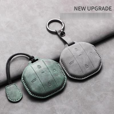 3D Suede Leather Car Remote Key Case For Jetour Freedom T1 Jetour Freedom T2 Traveller Smart Remote Key Shell Accessory