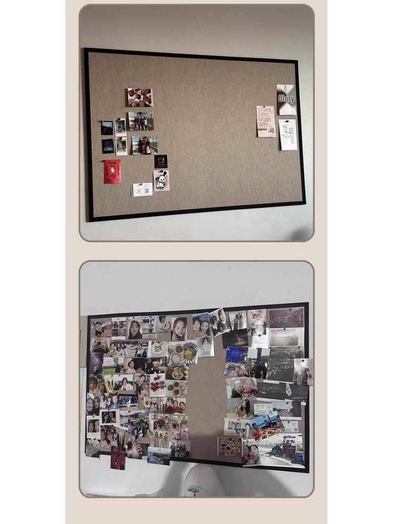 Punch-Free Felt Wall Sticker Display: Cork Board & Photo Background for Living Room Décor