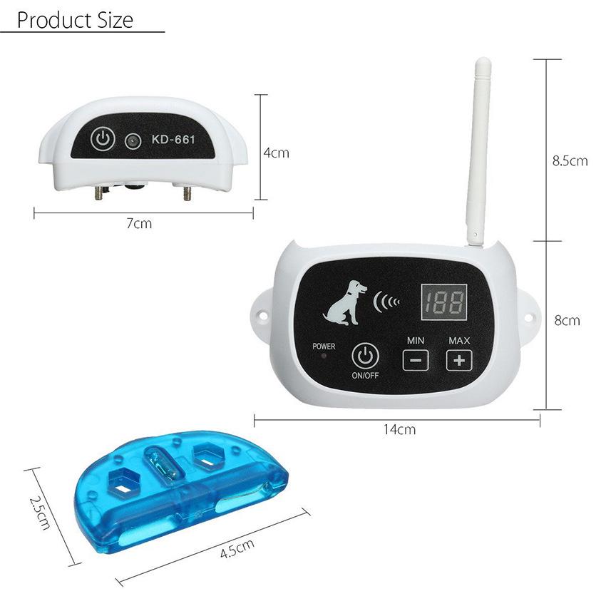 Pet Wireless Fence & Trainer: Wireless Electronic Fence, Bark Stopper, Dog Trainer