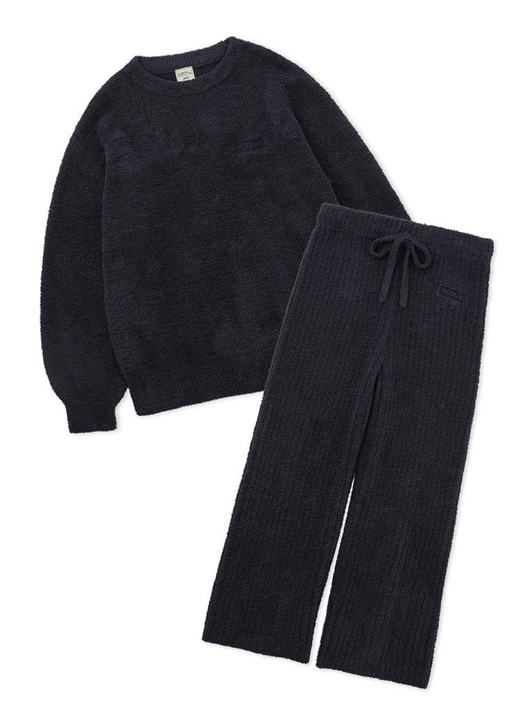 Gelato Pique Basic Powder Pullover and Long Pants Set NVY (PWNT245352) Women's