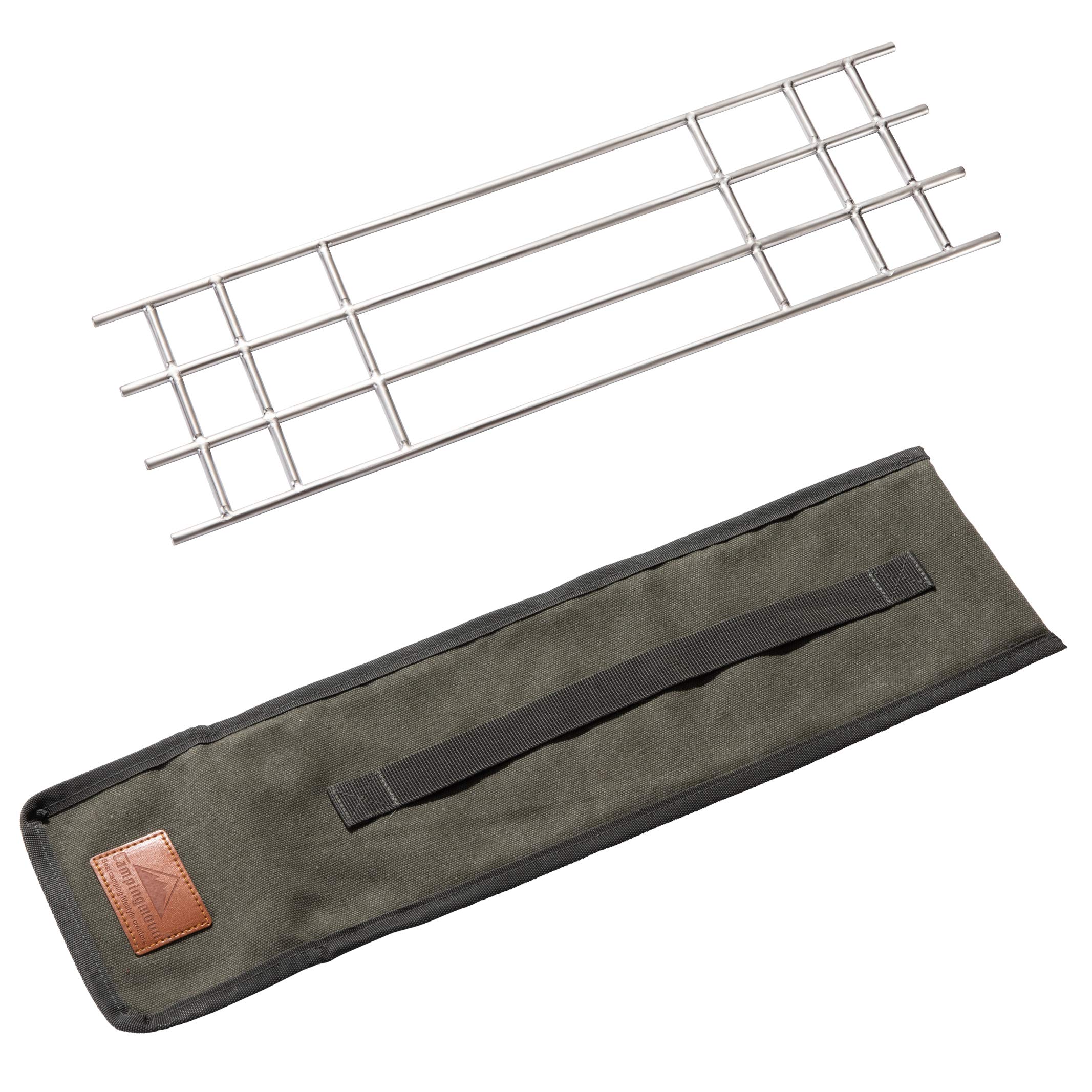 

CAMPING MOON Костер из нержавеющей стали Круглый Костер Чехол из парусины Гриль, Решетки, 6 перекладин, Решетки, В комплекте, MTG-AB