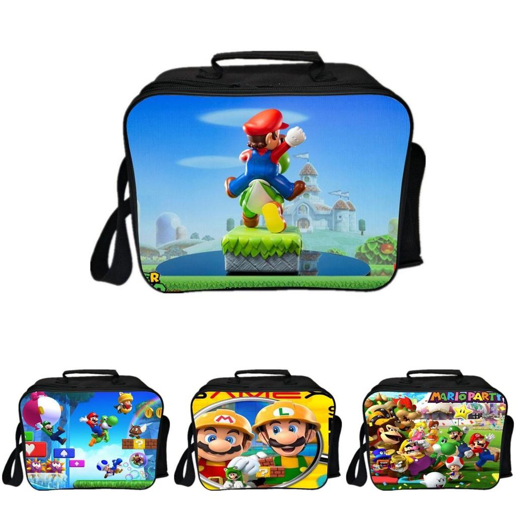 Mario Insulated Lunch Bag With Adjustable Shoulder Strap And Large Capacity Design