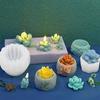 9pcs-DIY Succulent Plant Silicone Mold - Cactus Candle Mold Silicone, Plant Handmade Silicone Mold, Resin Art and Decoration