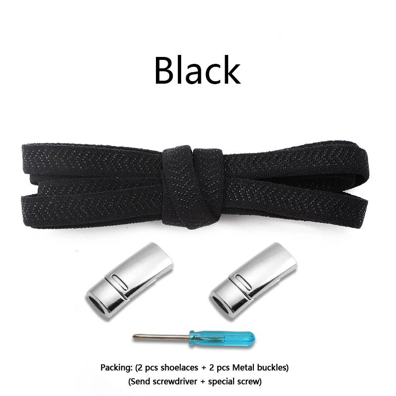 Elastic Laces Sneakers Magnetic Shoelaces Without ties 8mm Flat  Rubber Shoelace Tennis No Tie Shoe laces Shoes Accessories