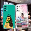 IK36 Girl Coffee Book Ästhetische Hülle für Motorola E13 E15 E20 E22 E22I E22S E30 E32 E40 E7 E7I G Plus Power Play Stylus G22 G14