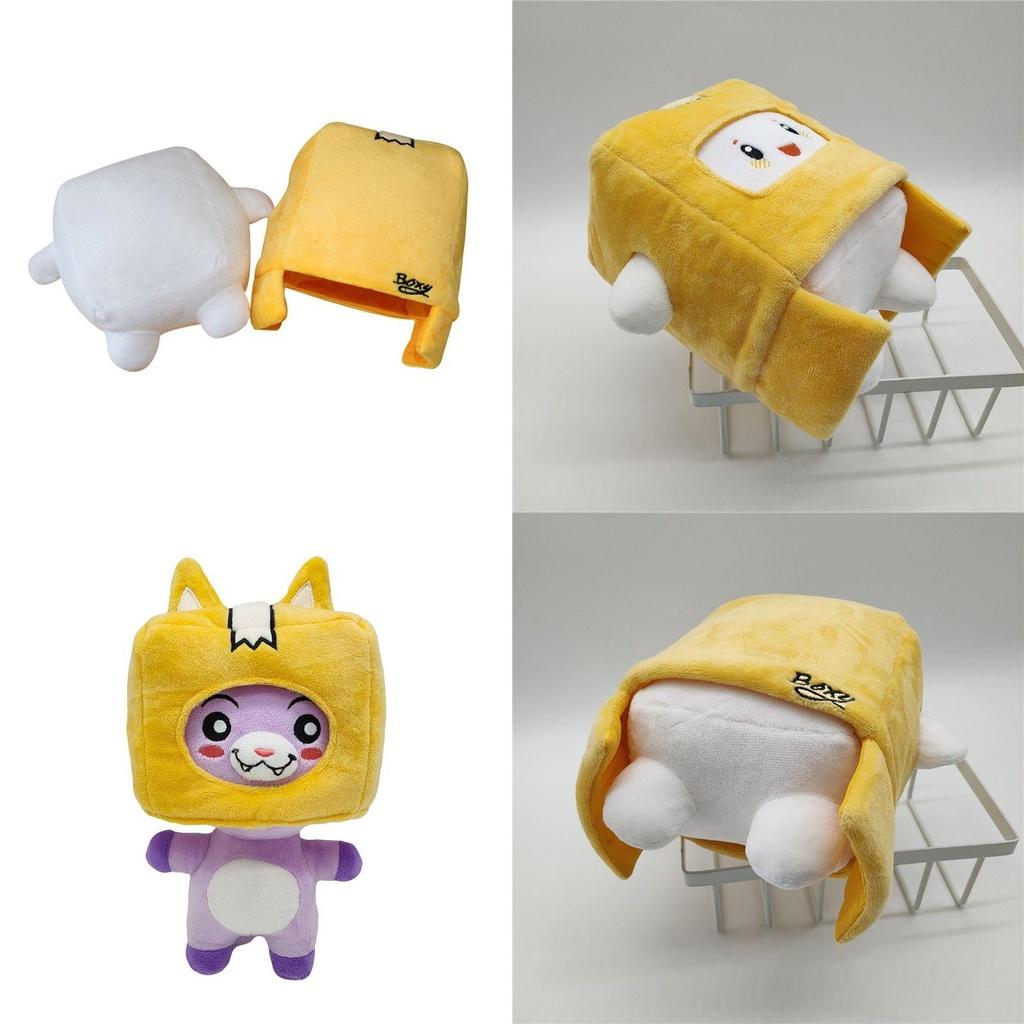 Adorable Lankybox Boxy Foxy Rocky Plush Soft Stuffed Toy Kids Game Figure Doll
