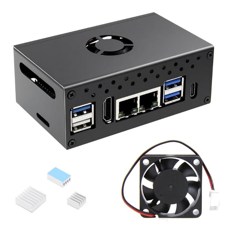 Metal Enclosure Aluminum Heatsink Access Housing Replacement for RV2 N516 Expansion Board Accessories