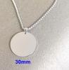10pcs Mirror Polish Stainless Steel Round Blank Pendant Necklace Minimalist Zircon Men's and Women's Necklace Zircon Gift