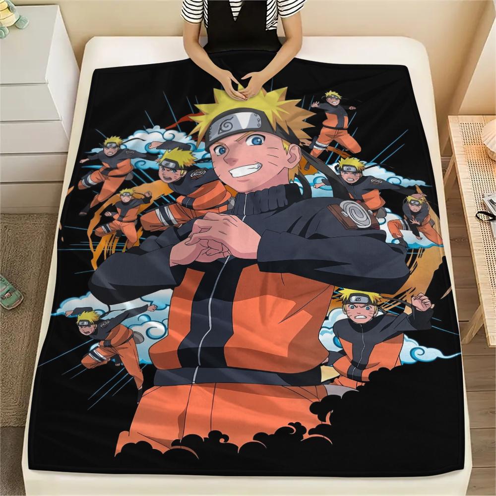 Coperta in Flanella con Motivo Naruto Uzumaki, Alta Qualità, Confortevole per Tutte le Stagioni, Decorazione per la Casa, Calore e Comfort, Perfetta per Regali.