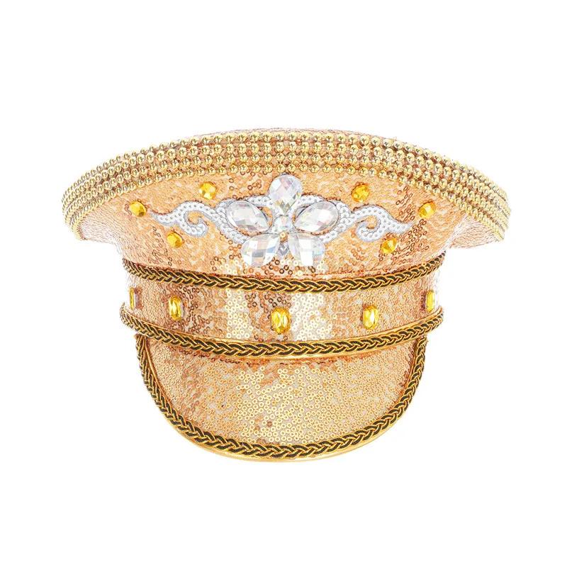 Cosplay Bar Thema Punk Niete Große Kappe Militärfans Großer Hut Nachtclub Performance Hut Partyhut Dekorationen