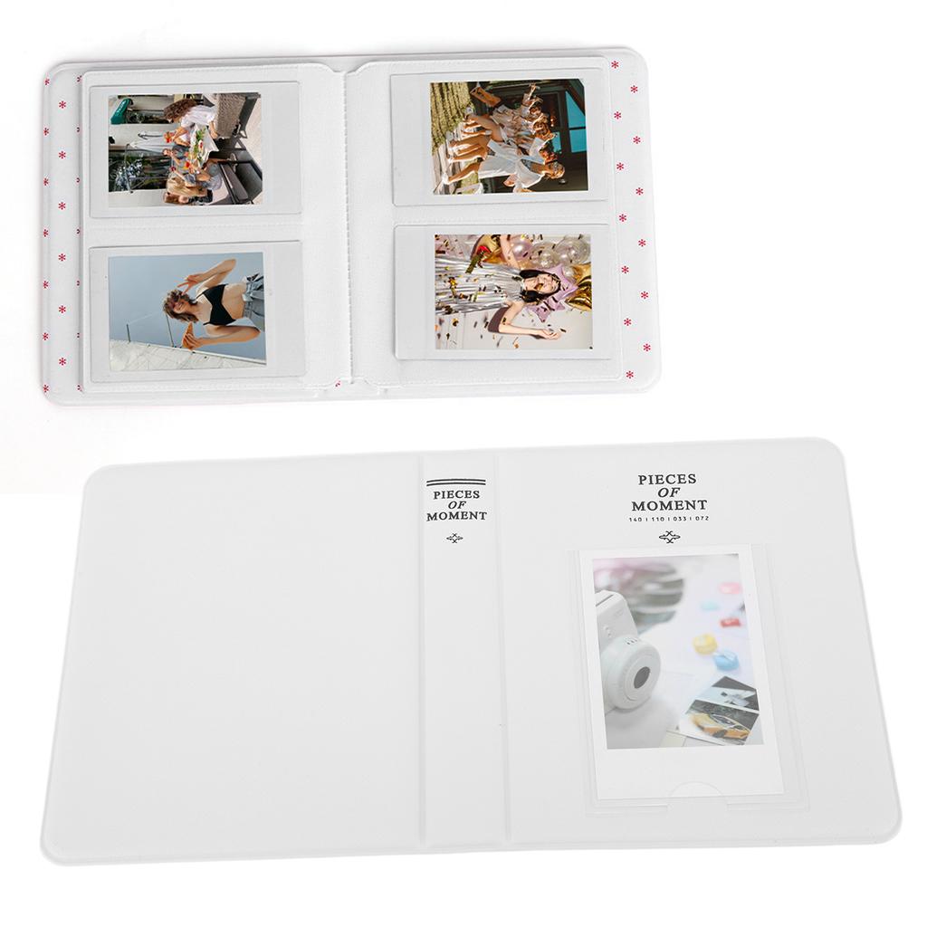 64 S Photo Album Portable 3in PU Leather Card Photo Album for 12 11 9