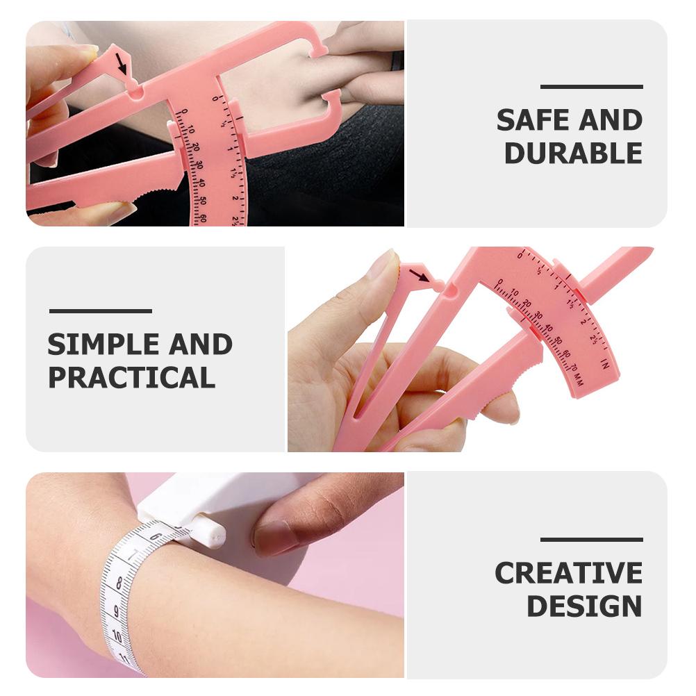 1 Set Body Caliper and Measuring Tape Accurate Health Management Tool Easy Read Inch Millimeter Markers Home Use