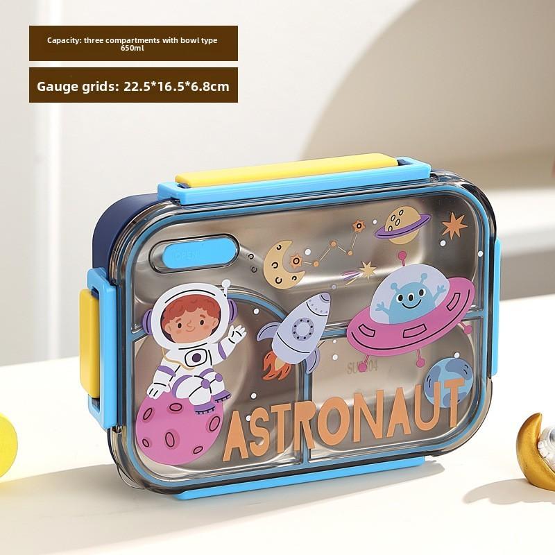 Cute Style Lunch Box With 3 Compartments For School And Office Use