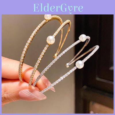 Minimalist Zircon Pearl Double Layer Bracelets For Women With Geometric Design