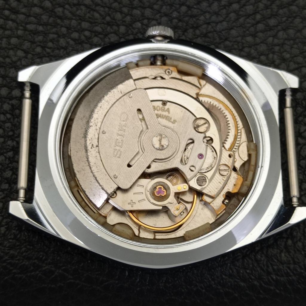 REFURBISHED SEIKO 5 AUTOMATIC 6309A VINTAGE JAPAN MENS BLACK WATCH A441405-5 Sk-a441405