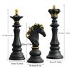 3 Pieces Resin Chess Pieces Statues Home Furnishing Crafts Chessmen Ornaments for Coffee Table Office Bookshelf Desktop Cabinet