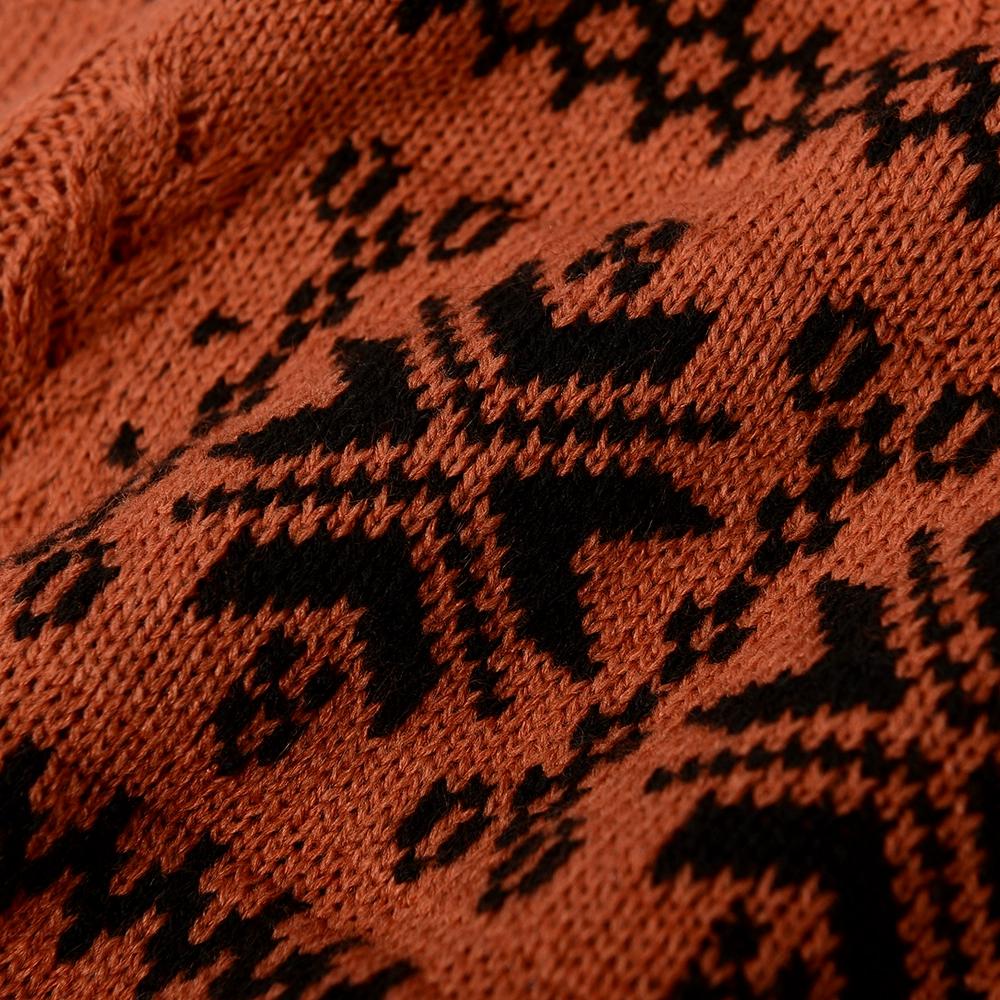 Pulover pulover cu mâneci lungi din tricot cald la modă cu diamante pentru bărbați