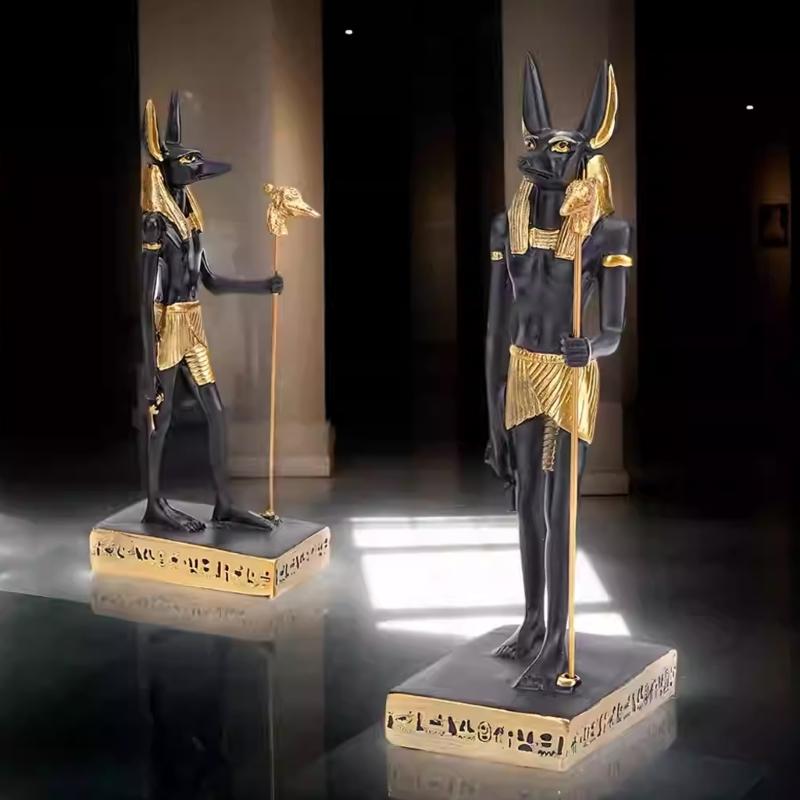 פסל אנביס מצרי דמויות אספנות פסל דמות מיסטית מצרית פסלי קישוט לקישוט הבית