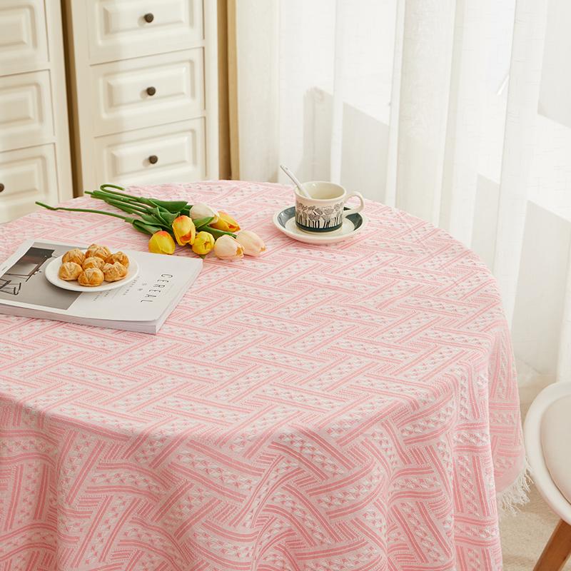 Weiße Französische Tischdecke Leichter Luxus Baumwolle Leinen Runde Tischdecke Rechteckig Stand Teetisch Stoffkunst Hochzeit Geburtstagsdekoration