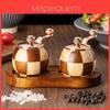 Wooden Pepper Grinder Set With Adjustable Coarse Grinding For Kitchen Use