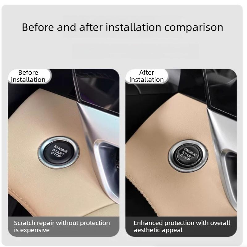 For Geely Monjaro/Starray/ICON/Preface L/Jiaji/Cowboy 2022-2026 Car One-click Start Protective Film Ignition Ring Button Sticker