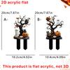 Halloween Lawn Stakes Halloween Yard Stakes Outdoor Decorations 2D Acrylic Scary Outside Decor Signs For Porch Patio Backyard
