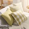 Spring Plaid Pillowcase B&B Office Core-free Backrest Small Fresh Pillow Single Student Dormitory Pillowcase