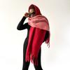Autumn and winter new Maillard imitation cashmere plaid scarf women's winter high sense versatile shawl thickened, warm circumference