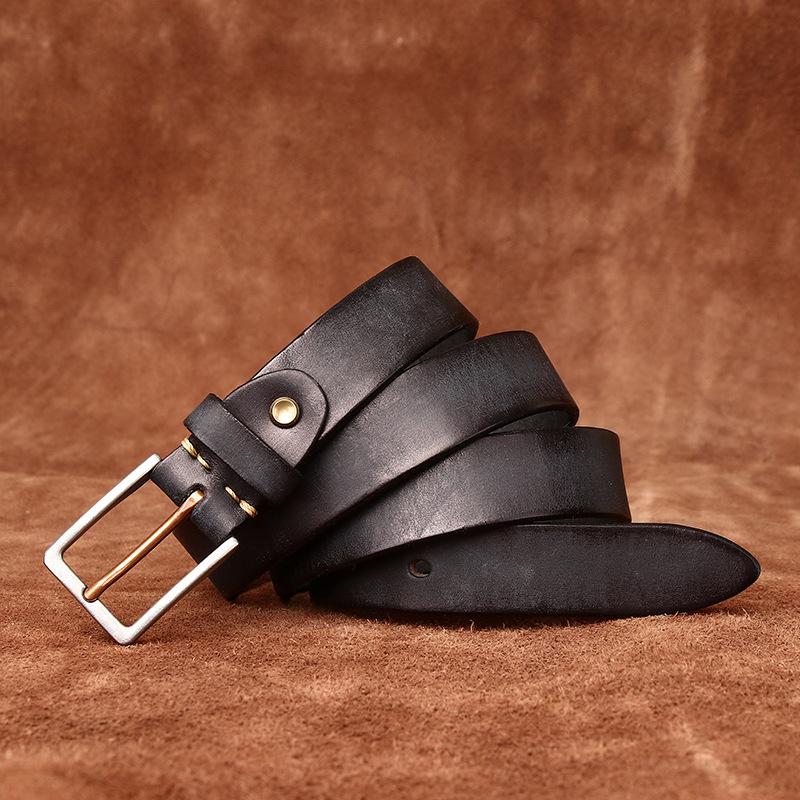 

2,8 см в ширину ретро модный универсальный ремень из нержавеющей стали женский ремень из чистой коровьей кожи для брюк женский 115cm