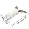 Faux Rabbit Fur Feather Interactive Pet Toys Cat Dog Kitten Hunting Toy Soft Plush Fluffy Cat Kicker Toy Simulation Bird Cat Toy