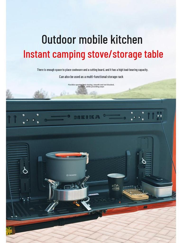 Fits Tank 300: Tailgate Storage Rack & Folding Table Extension for Trunk Off-Road Use