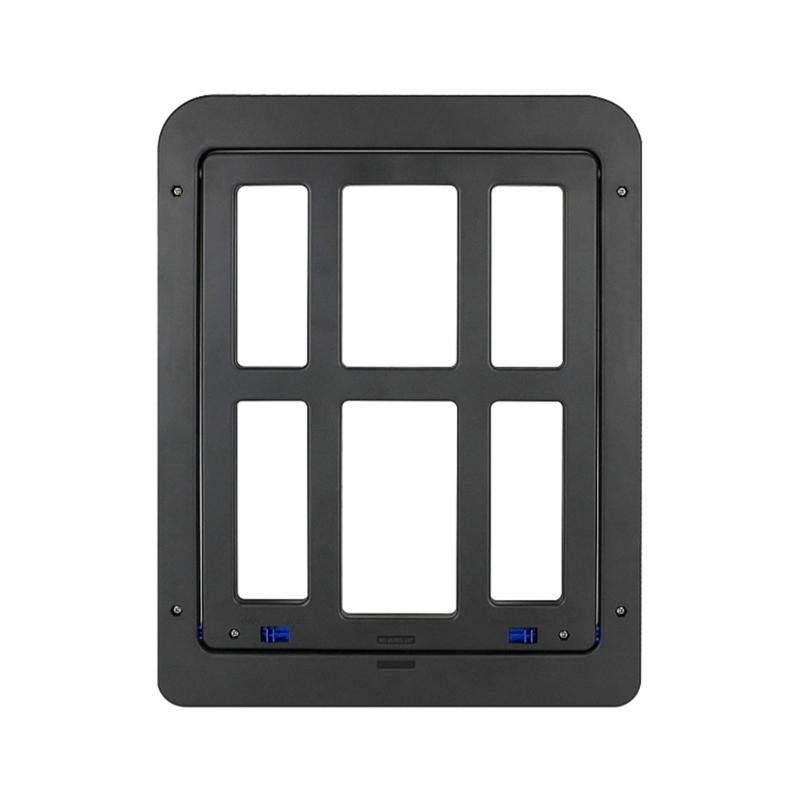 Cat Door Flap Free Entry and Exit Locking Cover Screen Door Mounted Clear Flap Get-in-anytime Upgraded Door