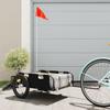 Vidaxl Fietsaanhanger, Zwart, Oxford Stof En IJzer