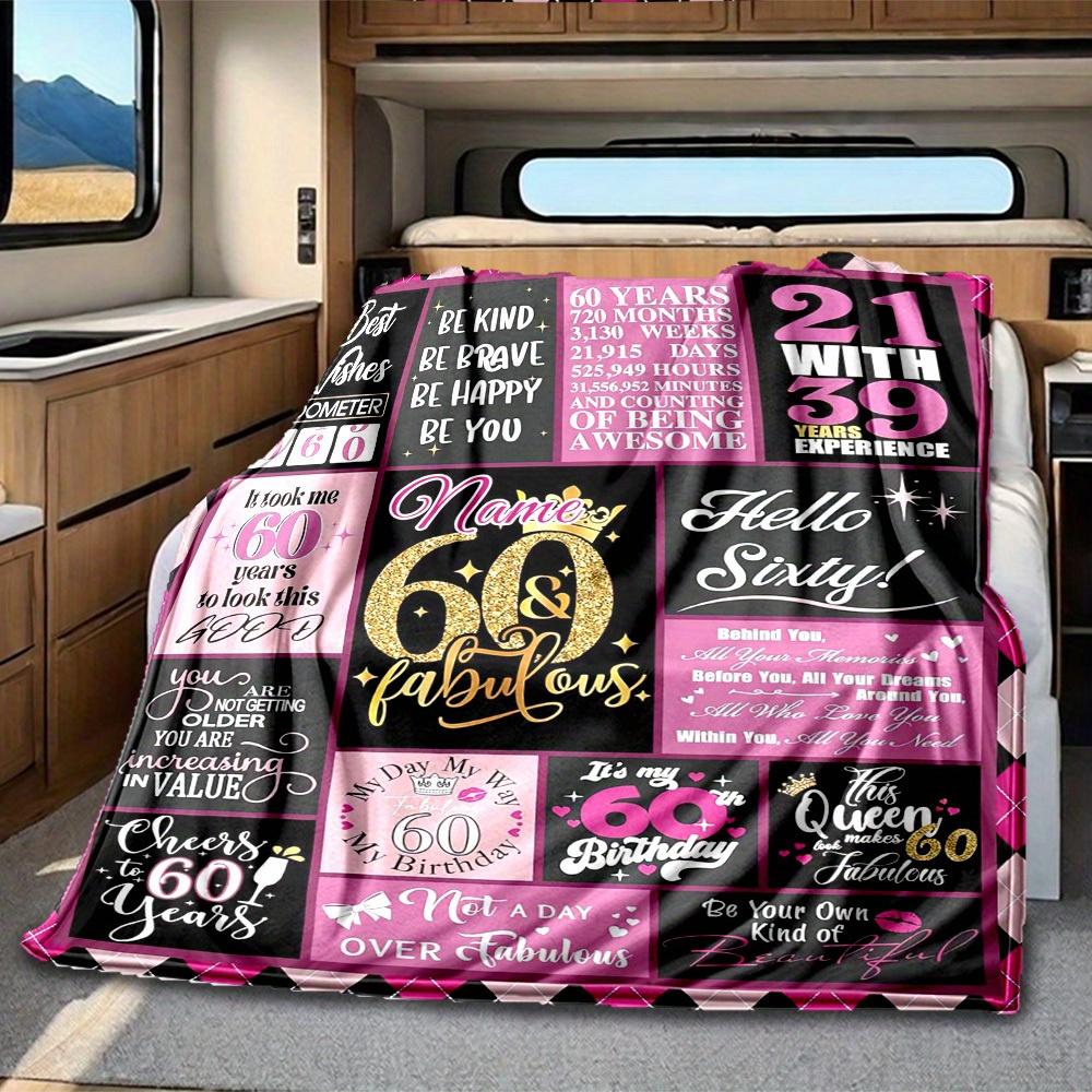 Birthday Gift For Women Customize Your Name Rv Blanket Comfortable Soft Lightweight Allseason Multipurpose Blanket For Travel Camping Picnic Sofa Bed