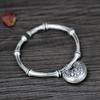 Ethnischen stil 925 silber Ruyi bambus armband frauen retro öffnen armband schmuck zubehör und geschenke