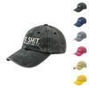 Gewaschene Baumwoll-Baseballkappe Mit Gedruckter Verwaschener Weicher Kappe Denim-Hut, Vintage-Hut