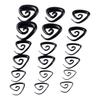 9 Pairs Unique Black Helical Ear Studs Multifuntional Acrylic Fashion Accessory Acrylic Texture Ear Jewelry for Everyone